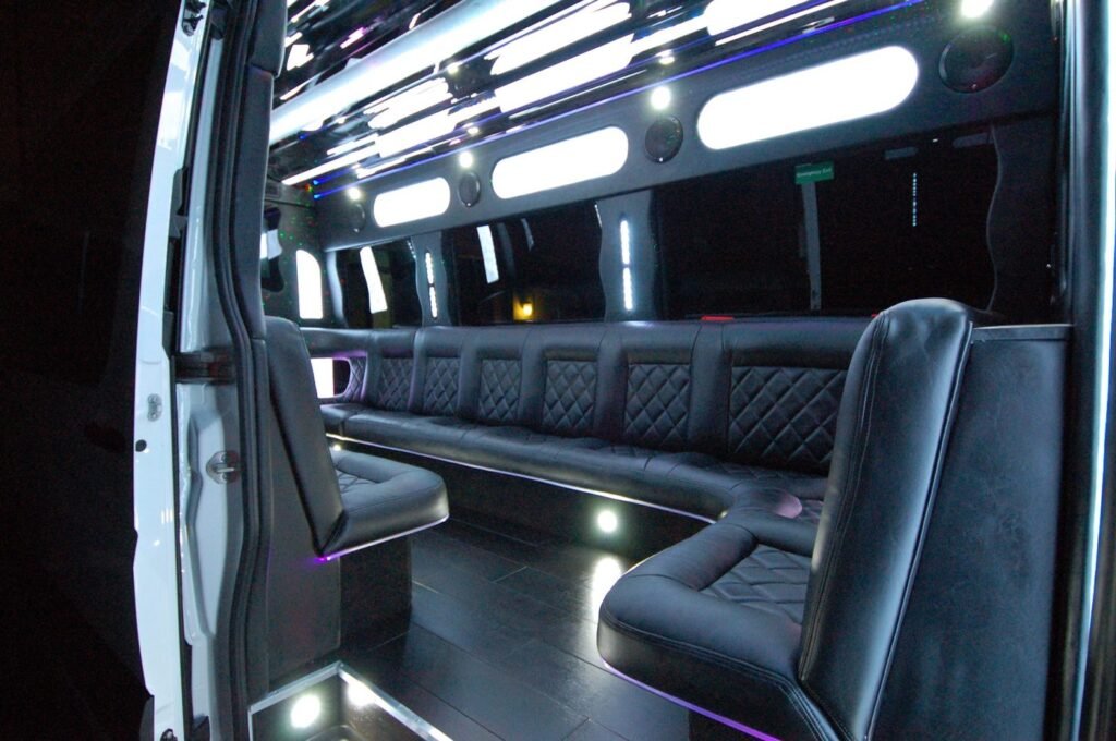 Inside The Bandwagon: limo-style seating